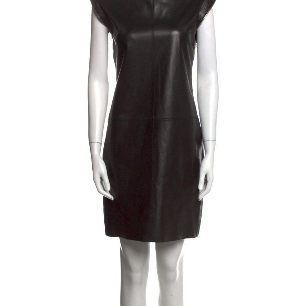 Escada Lamb Leather Mini Dress Size Size Medium/DE 38/US 8 - 10
